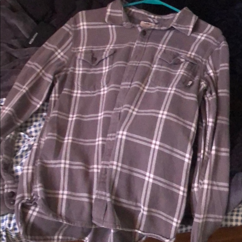 Vans long sleeve button up flannel